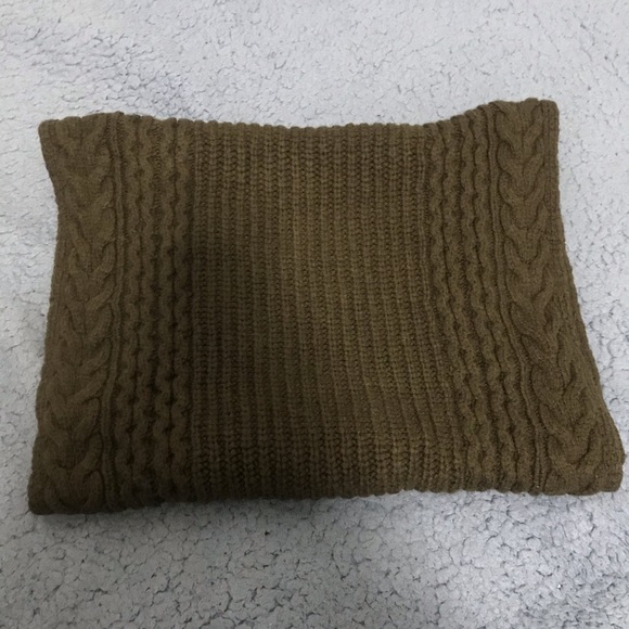 Club Monaco Olive Green Wool Infinity Scarf - Picture 2 of 4